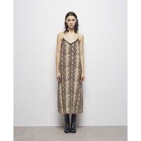 Snake Print Silk Dress