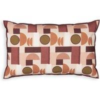 Boogie Graphic Embroidered Cotton/Linen Rectangular Cushion Cover