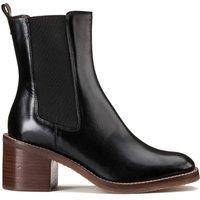 Leather Ankle Boots with Block Heel, Made in Europe