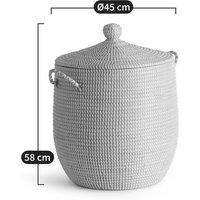 Natala 58cm High Woven Basket with Lid