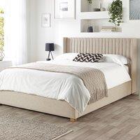 Soho Fabric Ottoman Storage Bed with Upholstered Winged Headboard