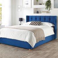 Utopia Velvet Ottoman Storage Bed with Upholstered Winged Headboard