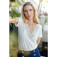 Talsmo Cotton T-Shirt with V-Neck and Short Sleeves