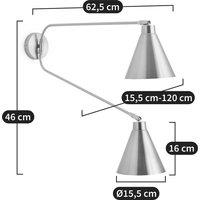 Hiba Metal Double Articulated Wall Lamp