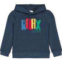 Slogan Boucl Hoodie in Cotton Mix