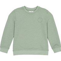 Slogan Print Cotton Sweatshirt with Crew Neck