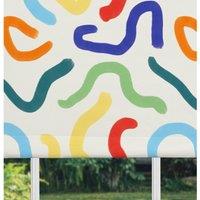 120x140cm Colourful Squiggles Blackout Blind Made to Order
