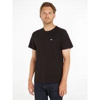 Embroidered Logo Cotton T-Shirt with Crew Neck and Short Sleeves