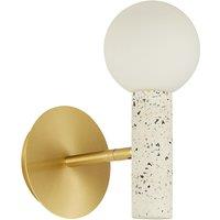 Terrazzo And Glass Shade Wall Light