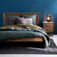 Victor Plain 100% Washed Cotton Satin 300 Thread Count Flat Sheet
