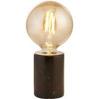 Black Marble Base Table Lamp with Amber LED Bulb