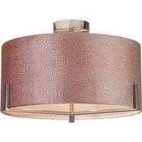Blush Pink Velvet Fixed Ceiling Light