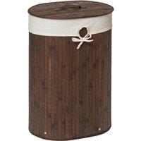 Bamboo Oval Laundry Hamper With Liner