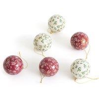 Set of 24 Caspar Foliage Print Christmas Baubles