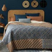 Midako Kantha 100% Washed Cotton Bedspread