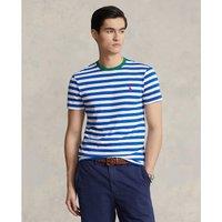 Striped Cotton Fitted T-Shirt in Jersey with Short Sleeves