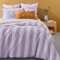 Tamori Violet Striped 100% Cotton Duvet Cover