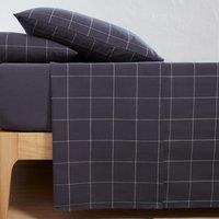 Charlie Checked 100% Cotton Flannel Flat Sheet