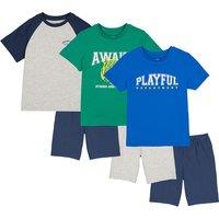 Pack of 3 Short Pyjamas in Cotton