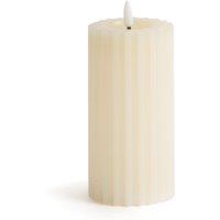 Caspar H17.5cm Ribbed Wax LED Candle