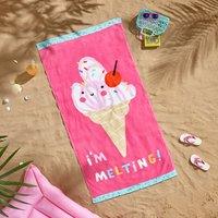 I'm Melting Cotton Beach Towel