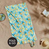 Summer Fruits Cotton Beach Towel in a Bag