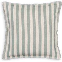 Octavine 40 x 40cm Striped Fringed Linen/Cotton Cushion Cover