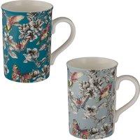 Set of 2 Hummingbird Fine China Mugs