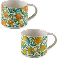 Set of 2 Orange & Lemon Mugs