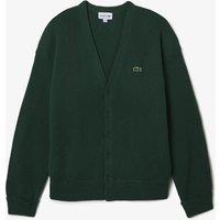 Embroidered Logo Wool Cardigan with Buttons