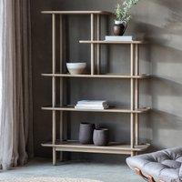 Kargil Solid Oak Two Tier Shelving Unit