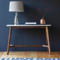 Dhuburi Marble & Walnut Console Table