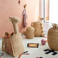 Zari Woven Rattan Giraffe Basket