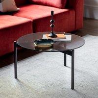 Mumbai Round Glass & Oak Coffee Table