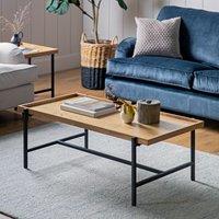 Siuri Industrial Oak Coffee Table with Tray Top