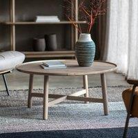 Kargil Scandi Distressed Oak Round Coffee Table