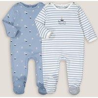 Pack of 2 Sleepsuits in Boat Print Cotton