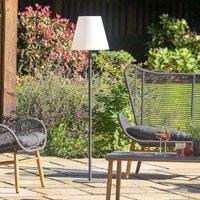 Grey Metal Outdoor Floor Lamp