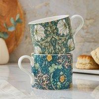 Set of 2 Morris & Co. Seaweed Mugs