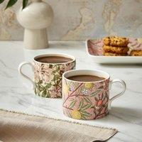 Set of 2 Morris & Co. Fruit & Honeysuckle Mugs