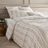 Makoun Striped 100% Washed Linen Duvet Cover