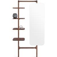 Malea Solid Walnut Wall-Mounted Cloakroom Mirror