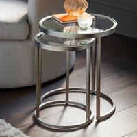 Amroha Round Glass Nest Side Tables (Set of 2)