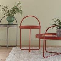 Sagar Round Metal Tray Side Table