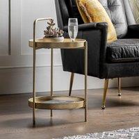 Etah Two Tier Metal Tray Side Table