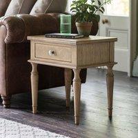 Nashik 1 Drawer Ash Wood Parquet Side Table