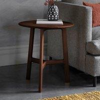 Murwara Mid-Century Round Walnut Side Table