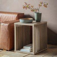 Bharhut Japandi Slatted Side Table