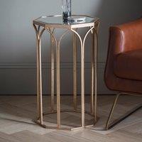 Munger Octagonal Smoked Glass Side Table