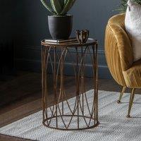 Jammu Antique Glass Side Table